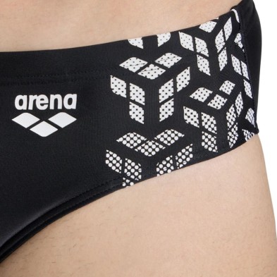 Bañador slip Arena Swim Briefs Kikko V hombre Black/White estampado