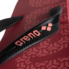 Sandalias Flip Flop Arena granate detalle logo