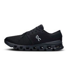 Zapatillas On Running Cloud X 4 mujer color negro perfil logo