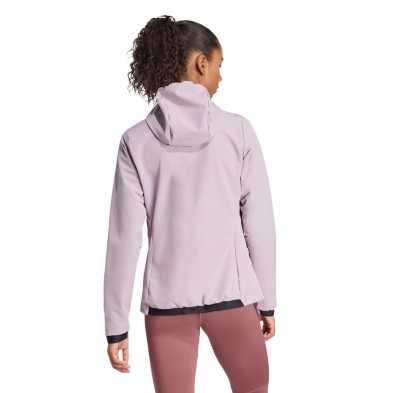 Chaqueta Adidas Terrex Multi Softshel mujer lila con capucha