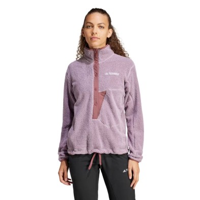 Sudadera Adidas Terrex Xploric Fleece gruesa mujer Preloved Fig