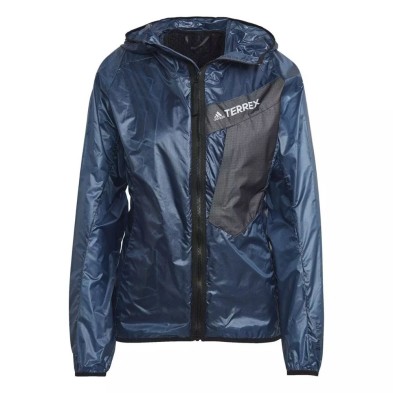 Chaqueta cortavientos Adidas Terrex Techrock 3en1 impermeable mujer Azul