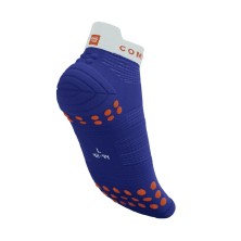 Calcetines Compressport Pro Racing V4.0 Run Low Dazz Blue/White 3D dots