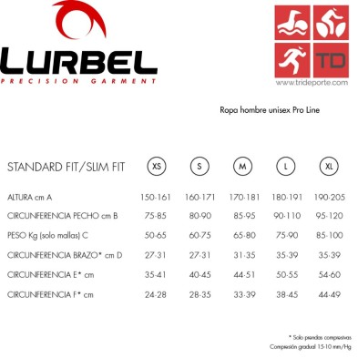 tallaje lurbel pro line unisex