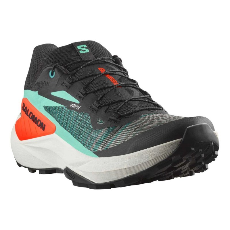 Zapatillas Salomon Genesis hombre Black/Electric Green/Cherry Tomato