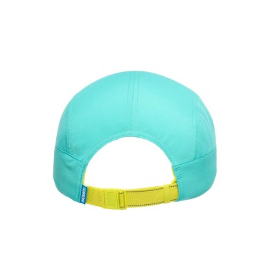 Gorra Hoka Run Hat Cielo Blue azul turquesa cierre hebilla