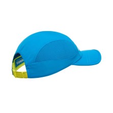 Gorra Hoka Run Hat azulhoka logo blanco panel lateral transpirable