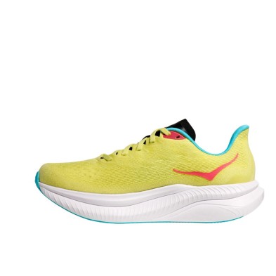 Zapatillas Hoka Mach 6 hombre Yuzu/Cielo Blue amarillo azul logo pájaro Hoka