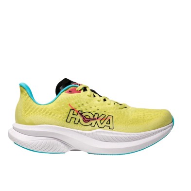 Zapatillas Hoka Mach 6 hombre Yuzu/Cielo Blue logo