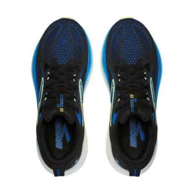 Zapatillas Brooks Glycerin 22 Wide hombre Black/Cobalt/Neo Yellow par