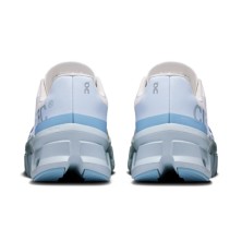 Zapatillas On Running Cloudmonster Mujer blanco azul gris talones