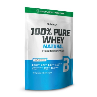 100% Pure Whey Natural Biotech proteína en polvo 454 grs