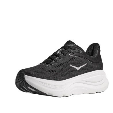 Zapatillas Hoka Bondi 9 Wide Hombre Black / White  gabiota hoka