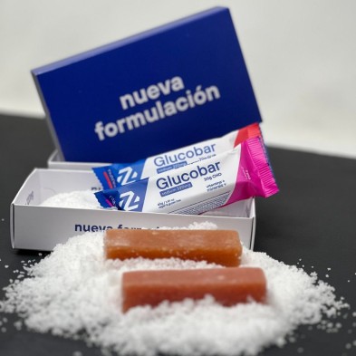 Barrita Nutrinovex Glucobar Fresa con Sodio nueva formulación