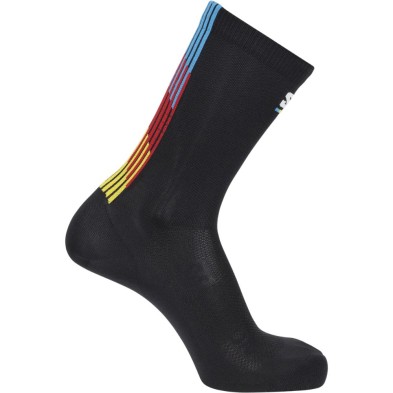 Calcetines Salomon Pulse Race Flag Crew unisex Negro nuevo diseño bandera competición Salomon