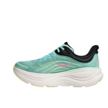Zapatillas Hoka Bondi 9 Mujer Blue Spark/Mint Fluorite perfil interior