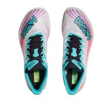 Zapatillas Hoka Crescendo MD 2 Unisex blanco turquesa cordones negros