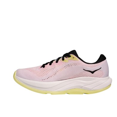 Zapatillas Hoka Rincon 4 Mujer Carnation / Starlight glow perfil interior logo gabiota