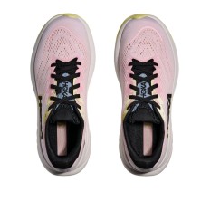 Zapatillas Hoka Rincon 4 Mujer Carnation / Starlight glow par clavel y cordones negros