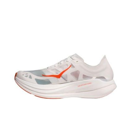 Zapatillas Hoka U Rocket X 2 Frost/Lava perfil interior logo gabiota