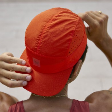 Gorra Buff Speed Cap Solid naranja gorra running