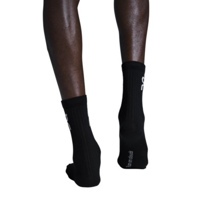 Calcetines On Running Logo Sock High Pack de 3 Black talones