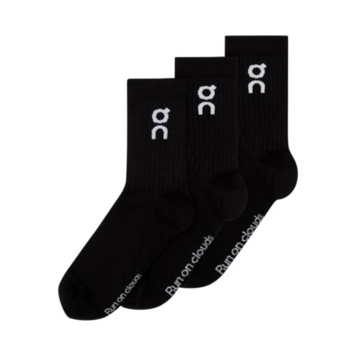 Calcetines On Running Logo Sock High Pack de 3 Black