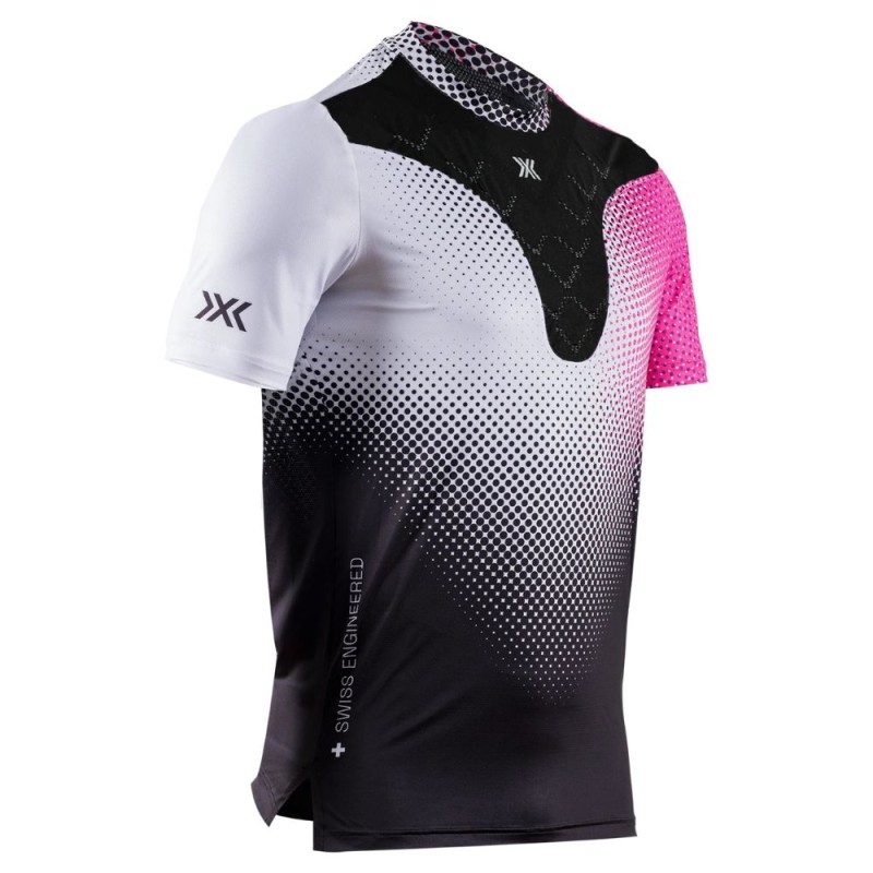 Camiseta M/corta X-Bionic Corefusion Run Shirt hombre Dot Fade/White/Neo Pink