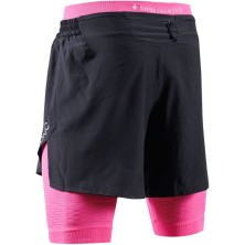 Panatlón corto X-Bionic Effektor 2en1 Shorts hombre X Black/Neo Pink