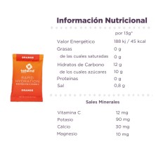 Monodosis Tailwind nutrition Rapid Hydration Orange tabla nutricional