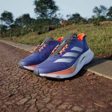 Zapatillas Adidas Adizero Boston 12 Hombre Lucid Blue/ Cloud White/ Impact Orange par
