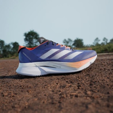 Zapatillas Adidas Adizero Boston 12 Hombre Lucid Blue/ Cloud White/ Impact Orange alto rendimiento y gran resistencia