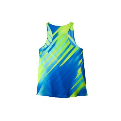 Camiseta tirantes Brooks Elite Singlet hombre Mavericks Zag azul verde fluor
