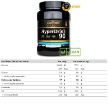 Energy drink Crown Nutrition Hyperdrink 90 neutro 1490 grs