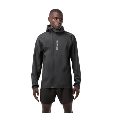 Chaqueta con capucha impermeable NNormal Trail Rain hombre negro