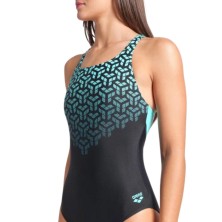 Bañador de natación Arena Kikko V Swimsuit Back Graphic estampado Kikko exagonal