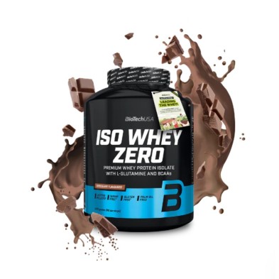 Iso Whey Zero Lactose Reduced Biotech Usa proteína en polvo 2270gr. Chocolate aislado de proteina de suero premium