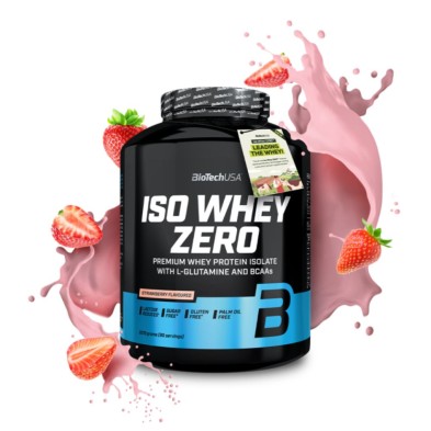 Biotech USA Iso Whey Zero Lactose Reduced proteína en polvo 2270gr. Strawberry flavoured