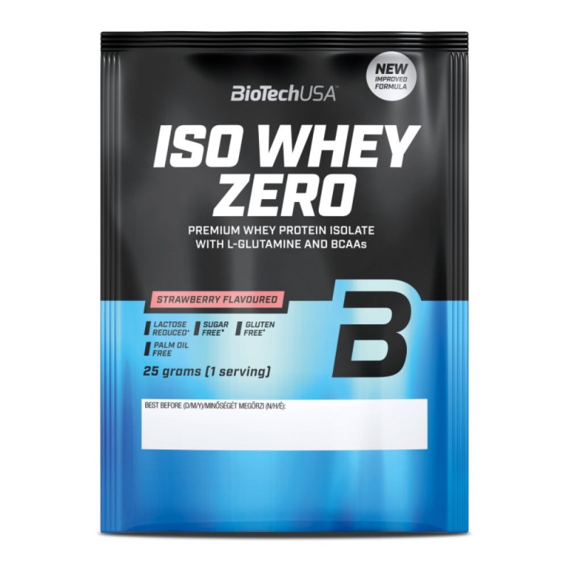 Biotech USA Iso Whey Zero Lactose Reduced proteína en polvo monodosis Fresa