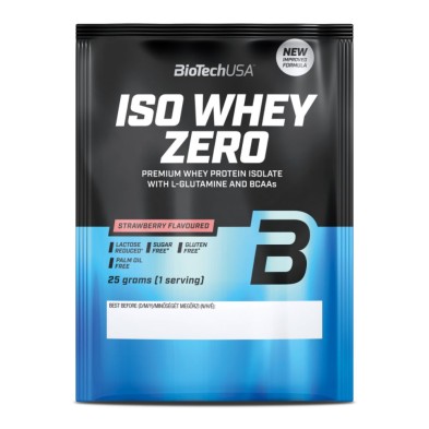 Biotech USA Iso Whey Zero Lactose Reduced proteína en polvo monodosis Fresa