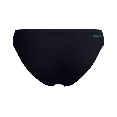 Bañador slip Speedo Tech Panel 7cm Brief hombre negro logo turquesa detrás