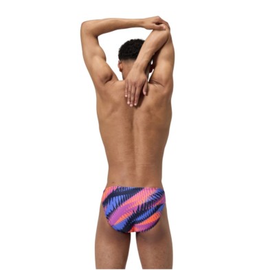Bañador slip Speedo Club Training Printed Brief 5cm hombre Blue/Pink