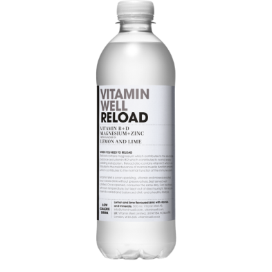 Bebida Vitaminada Vitamin Well Reload 0,5l Vitamina B, D, magnesio y zinc lima limón