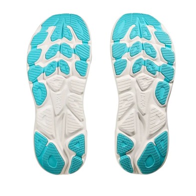 Zapatillas Hoka Clifton 10 hombre White / Skyward blue suela amortiguación y pisada estable
