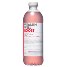 Bebida Vitaminada Vitamin Well Boost 0,5l Vitaminas C, Zinc, Selenio Blueberry and Raspberry