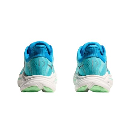 Zapatillas Hoka Clifton 10 mujer Skyward Blue/ Cielo Blue talones, talón rediseñado
