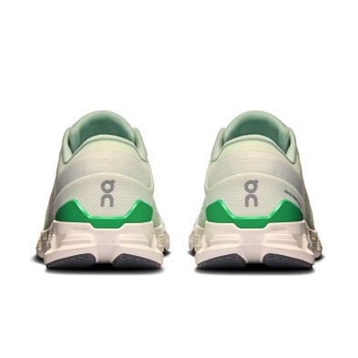 Zapatillas On Running Cloud X 4 mujer Aloe/ Honeydew talones zapatillas flexibles y versátiles