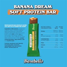 Barrita Proteina Barebells Soft Bar Banana Dream tabla nutricional