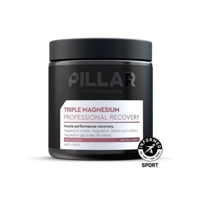 Bote Pillar Performance Triple Magnesium Professional Recovery 200g Frutos del Bosque