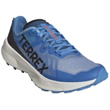 Zapatillas Adidas Terrex Agravic Speed Azul Negro detalles naranja